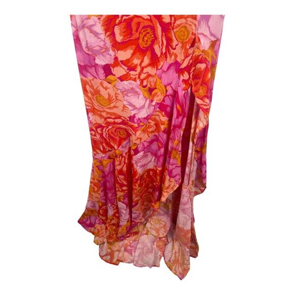 Lovers and Friends Morgan Maxi Dress Blouson Sleeves Chai Floral Print Size XS - Picture 12 of 16